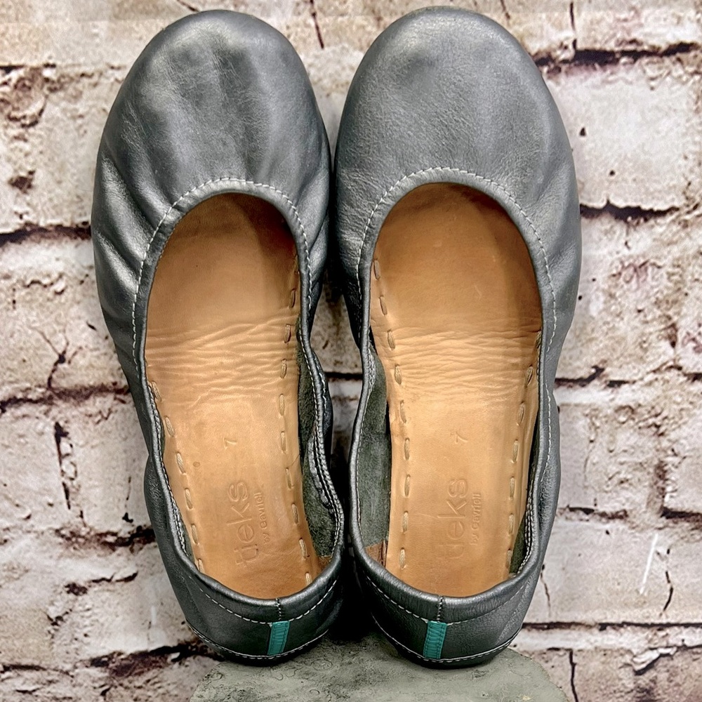 Tieks Ballet Flats Metallic Pewter Size 7 - image 1
